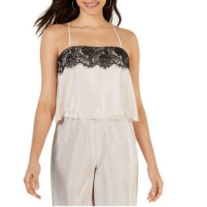 Leyden Metallic Silver Top